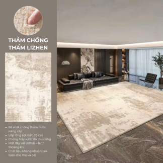 Thảm chống thấm Lizhen – Lưới ô màu (1.6 x 2.4 m)