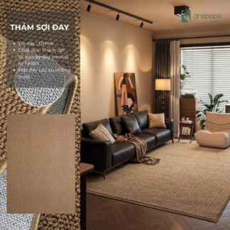 Thảm sợi đay – Nâu (1.6 x 2.4 m)