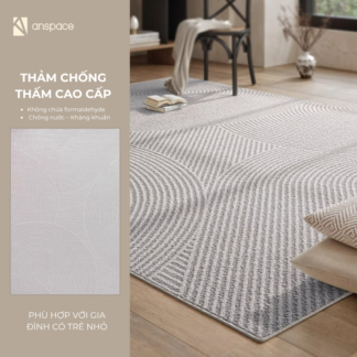 Thảm chống thấm cao cấp – Vân cung (Xám)