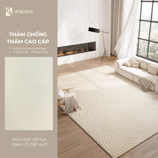 Thảm chống thấm cao cấp – Vân cung (Kem)
