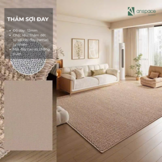 Thảm sợi đay – Nâu nhạt